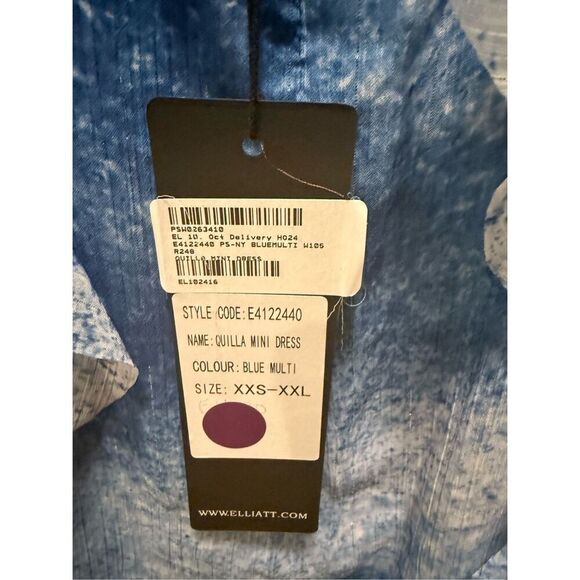 ELLIATT QUILLA MINI DRESS - BLUE Wedding Cocktail Party Date Dress size S NWT - Picture 5 of 5